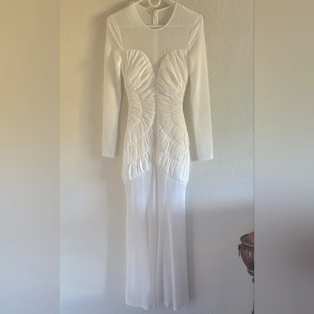 Anthropologie Maxi Dress. Misha Ivory Talitha Evening. Sz Small NWT. - Picture 4 of 16